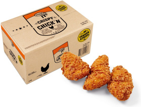 Hors de l'emballage Crispy Chick'n Strips 30 gr.