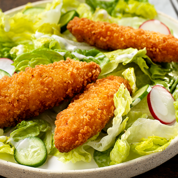 Crispy Chick’n Caesar Salade