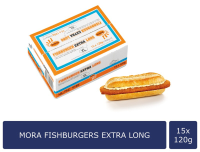 Dans l'emballage Fishburger extra long