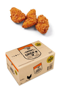 Hors de l'emballage Crispy Chick'n Strips 30 gr.